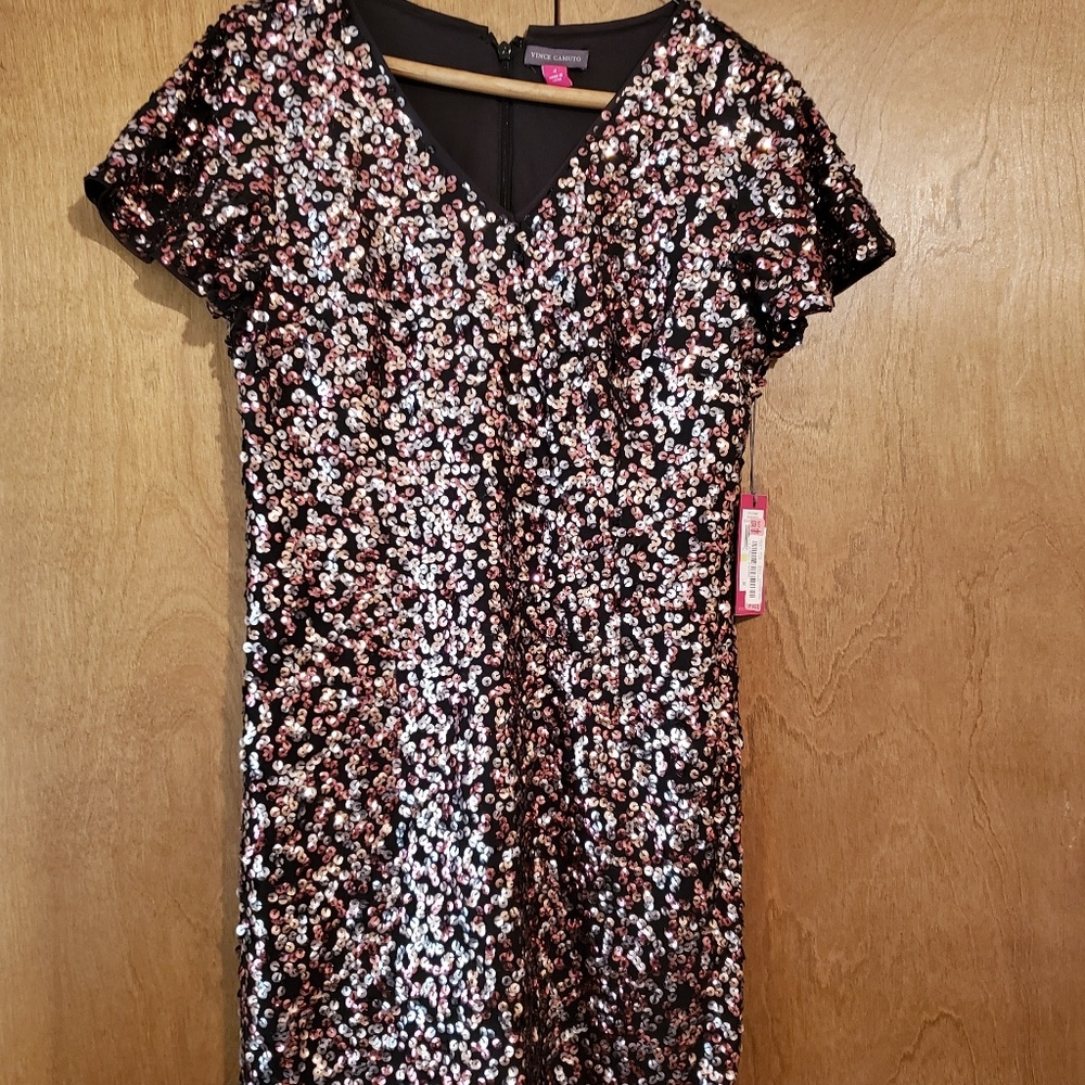 Sequined cocktail dress
